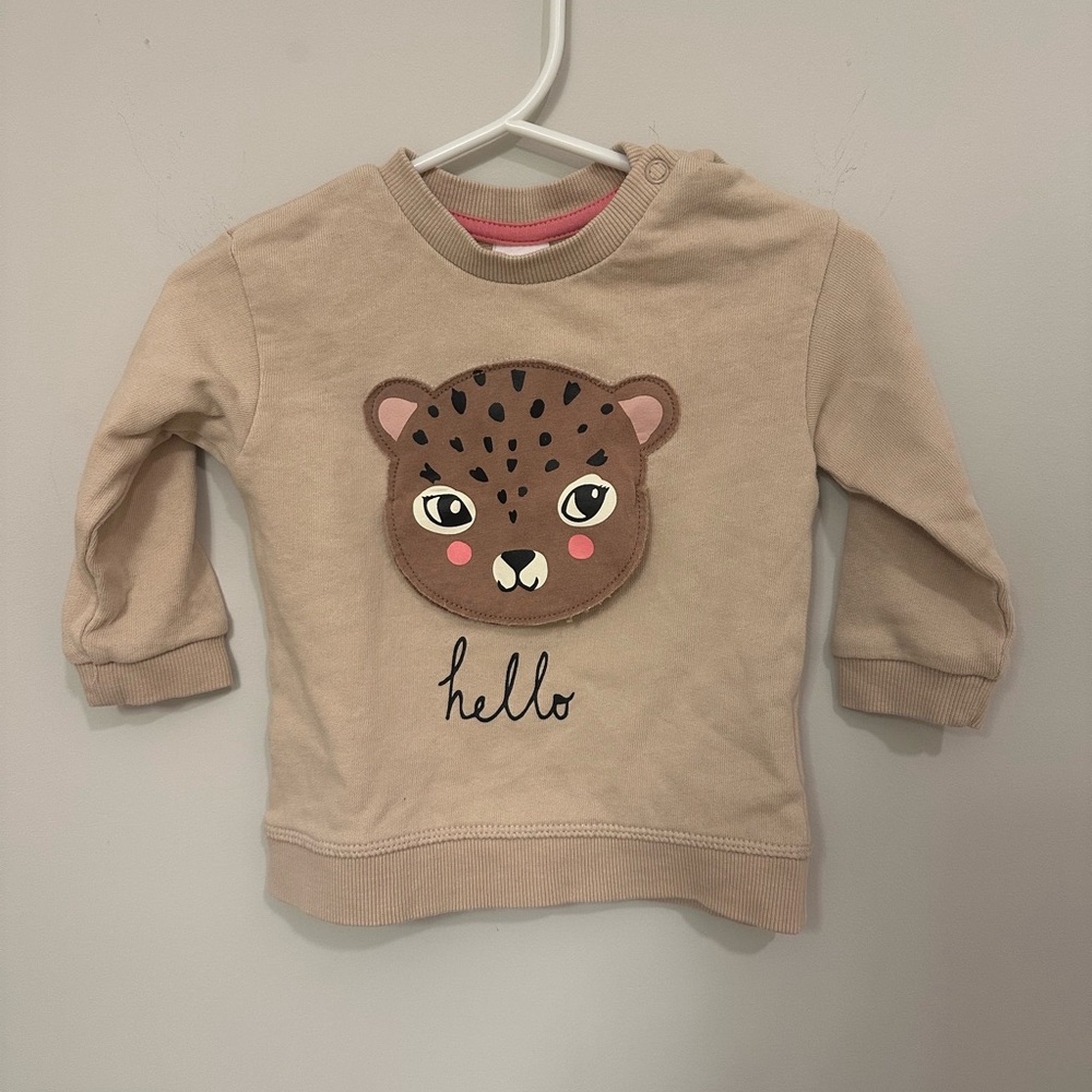 H&M Tan Kids Shirt with Bear Design